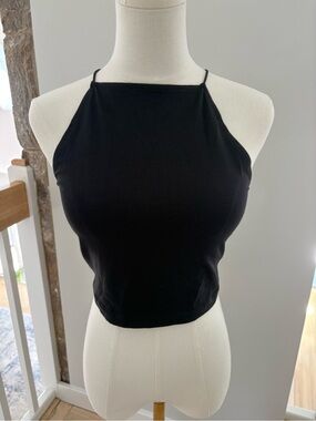 ASOS Black Halterneck Crop Top